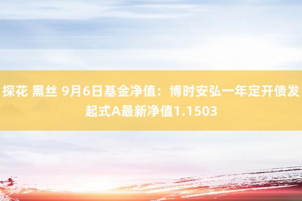探花 黑丝 9月6日基金净值：博时安弘一年定开债发起式A最新净值1.1503
