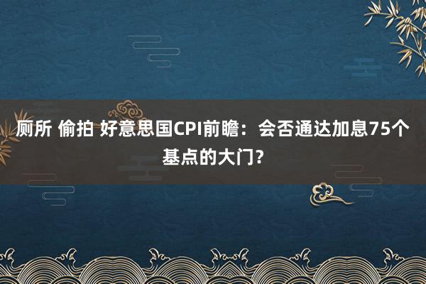 厕所 偷拍 好意思国CPI前瞻：会否通达加息75个基点的大门？