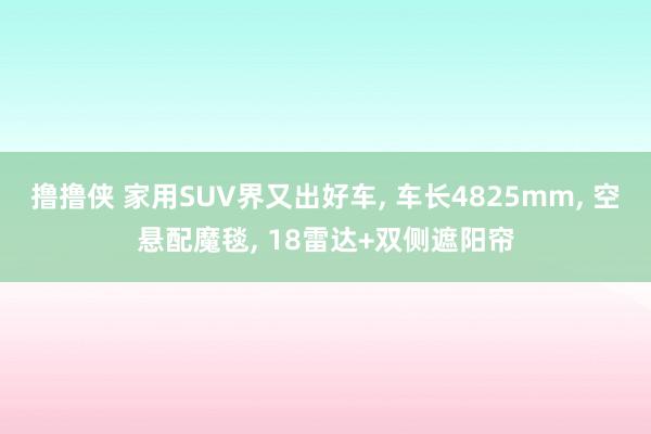 撸撸侠 家用SUV界又出好车， 车长4825mm， 空悬配魔毯， 18雷达+双侧遮阳帘