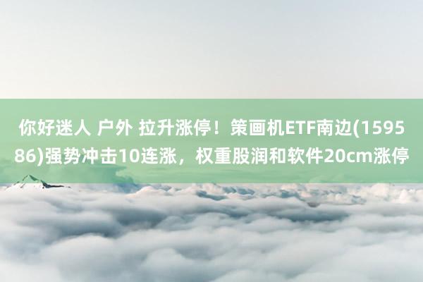 你好迷人 户外 拉升涨停！策画机ETF南边(159586)强势冲击10连涨，权重股润和软件20cm涨停