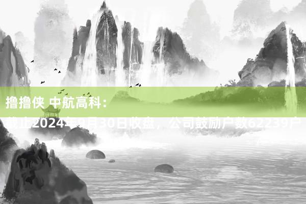 撸撸侠 中航高科：
截止2024年9月30日收盘，公司鼓励户数62239户