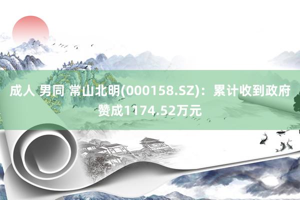成人 男同 常山北明(000158.SZ)：累计收到政府赞成1174.52万元