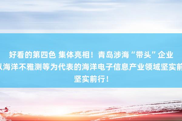 好看的第四色 集体亮相！青岛涉海“带头”企业在以海洋不雅测等为代表的海洋电子信息产业领域坚实前行！