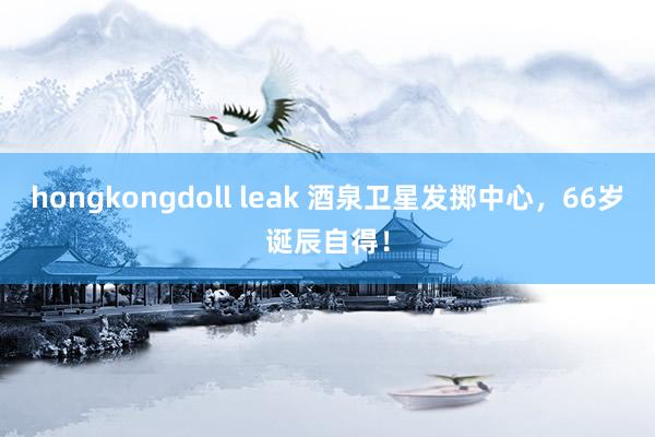 hongkongdoll leak 酒泉卫星发掷中心，66岁诞辰自得！