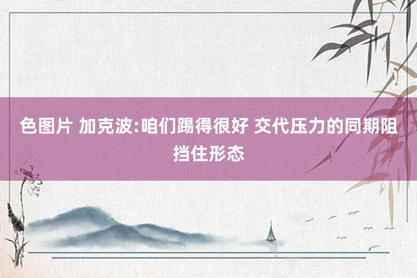 色图片 加克波:咱们踢得很好 交代压力的同期阻挡住形态