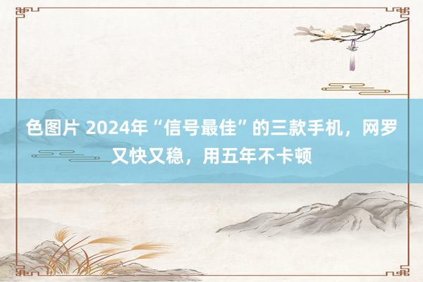 色图片 2024年“信号最佳”的三款手机，网罗又快又稳，用五年不卡顿