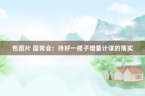 色图片 国常会：持好一揽子增量计谋的落实