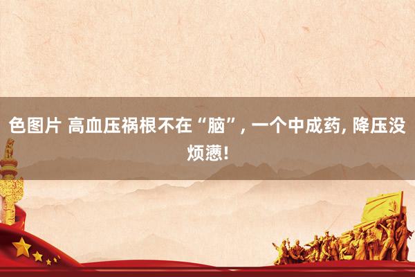 色图片 高血压祸根不在“脑”， 一个中成药， 降压没烦懑!