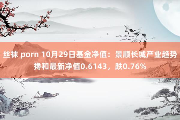 丝袜 porn 10月29日基金净值：景顺长城产业趋势搀和最新净值0.6143，跌0.76%