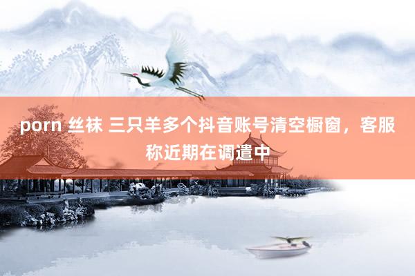 porn 丝袜 三只羊多个抖音账号清空橱窗，客服称近期在调遣中