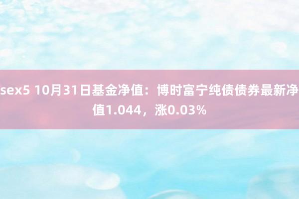 sex5 10月31日基金净值：博时富宁纯债债券最新净值1.044，涨0.03%