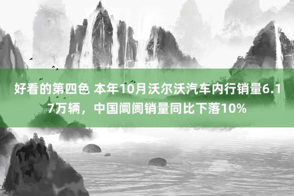 好看的第四色 本年10月沃尔沃汽车内行销量6.17万辆，中国阛阓销量同比下落10%