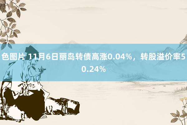 色图片 11月6日丽岛转债高涨0.04%，转股溢价率50.24%