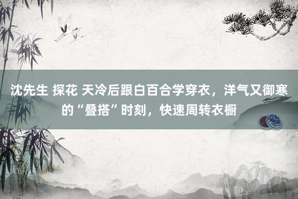 沈先生 探花 天冷后跟白百合学穿衣，洋气又御寒的“叠搭”时刻，快速周转衣橱