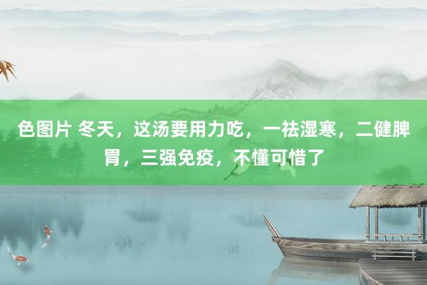 色图片 冬天，这汤要用力吃，一祛湿寒，二健脾胃，三强免疫，不懂可惜了