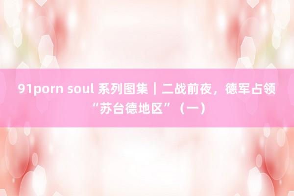 91porn soul 系列图集｜二战前夜，德军占领“苏台德地区”（一）