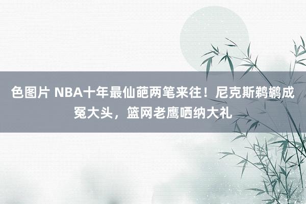 色图片 NBA十年最仙葩两笔来往！尼克斯鹈鹕成冤大头，篮网老鹰哂纳大礼