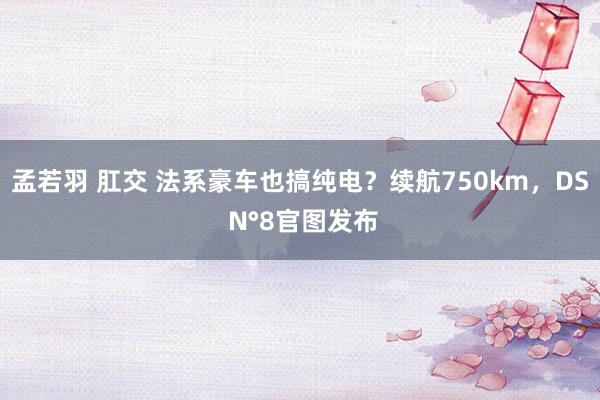孟若羽 肛交 法系豪车也搞纯电？续航750km，DS N°8官图发布