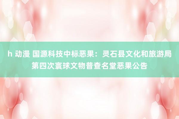 h 动漫 国源科技中标恶果：灵石县文化和旅游局第四次寰球文物普查名堂恶果公告