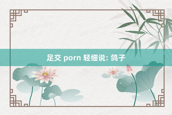 足交 porn 轻细说: 鸽子