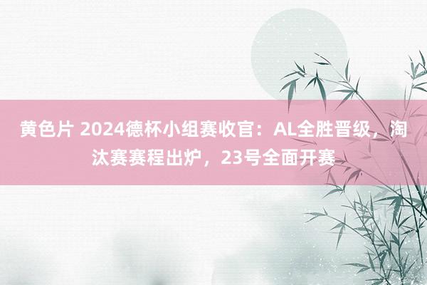 黄色片 2024德杯小组赛收官：AL全胜晋级，淘汰赛赛程出炉，23号全面开赛