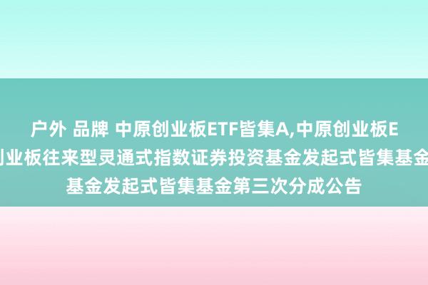 户外 品牌 中原创业板ETF皆集A，中原创业板ETF皆集C: 中原创业板往来型灵通式指数证券投资基金发起式皆集基金第三次分成公告