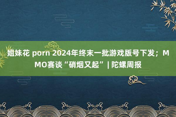 姐妹花 porn 2024年终末一批游戏版号下发；MMO赛谈“硝烟又起” | 陀螺周报