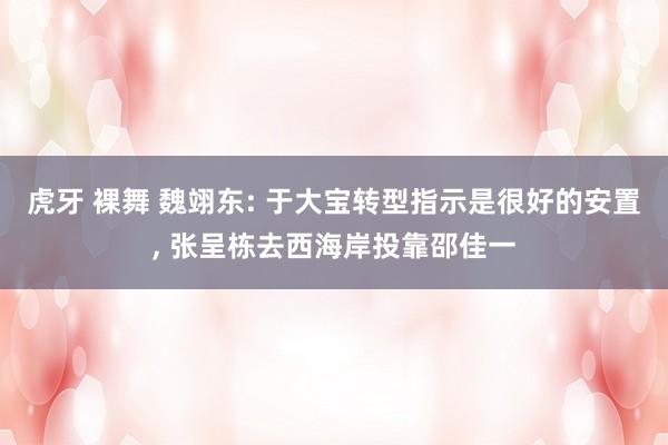 虎牙 裸舞 魏翊东: 于大宝转型指示是很好的安置， 张呈栋去西海岸投靠邵佳一
