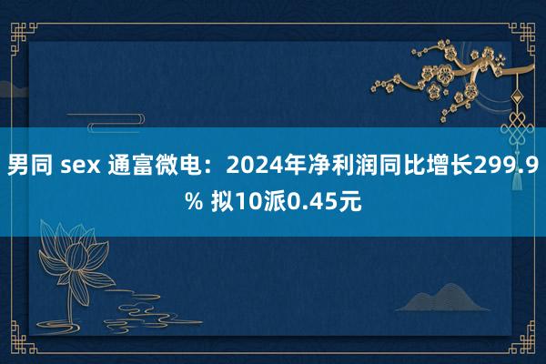 男同 sex 通富微电：2024年净利润同比增长299.9% 拟10派0.45元