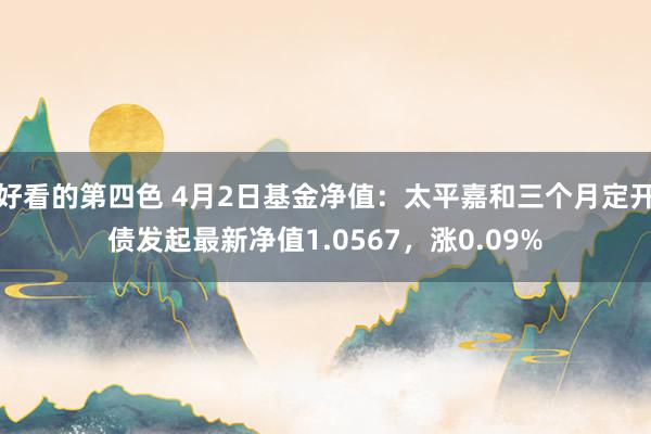 好看的第四色 4月2日基金净值：太平嘉和三个月定开债发起最新净值1.0567，涨0.09%